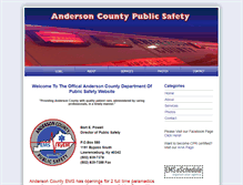 Tablet Screenshot of andersoncountydps.com